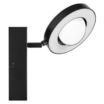 LEDVANCE Saturn CCT LED nástenný reflektor, vypínač, čierny