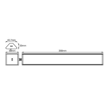 LEDVANCE Skriňová rohová lampa pod skrinku 35 cm 2 jednotky