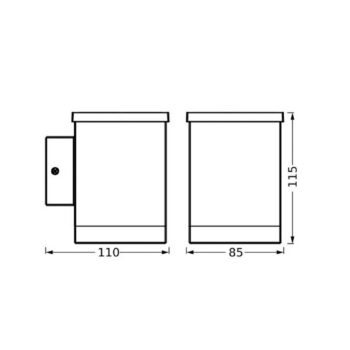 LEDVANCE Solárne LED vonkajšie nástenné svietidlo Endura Style Quadro