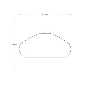 LEDVANCE Stropné svietidlo, Ø 40 cm, hnedá farba, vlnitá lepenka, E27