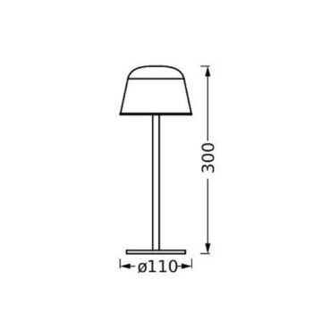 LEDVANCE Style Stan LED dobíjacia stolová lampa, CCT, tmavosivá