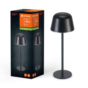 LEDVANCE Style Stan LED dobíjacia stolová lampa, CCT, tmavosivá