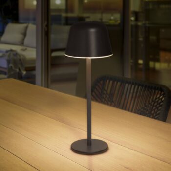 LEDVANCE Style Stan LED dobíjacia stolová lampa, CCT, tmavosivá