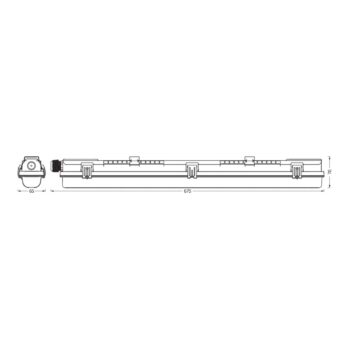 LEDVANCE Submarine PCR 60 G13 T8 840 7 W svietidlo odolné voči vlhkosti