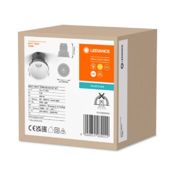 LEDVANCE Twist LED svetlo Ø 7 cm 830 biela/biela