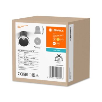 LEDVANCE Twist svetlo Ø 7 cm 830 biela/čierna