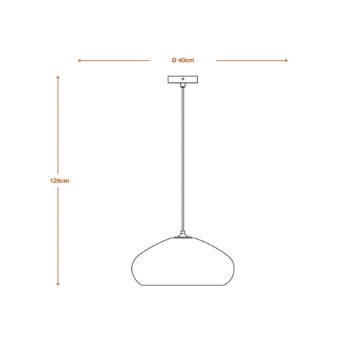 LEDVANCE Závesné svietidlo Drop, Ø 40 cm, hnedá farba, vlnitá lepenka, E27