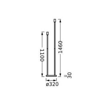 LEDVANCE stojacia lampa Decor Stick 2-svetelná, výška 146 cm, tmavosivá