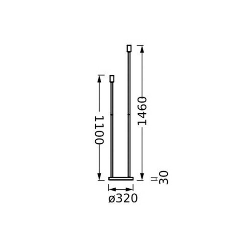 LEDVANCE stojacia lampa Decor Stick 2-svetelná, výška 146 cm, tmavosivá LEDVANCE stojacia lampa Decor Stick 2-svetelná, výška 146 cm, tmavosivá