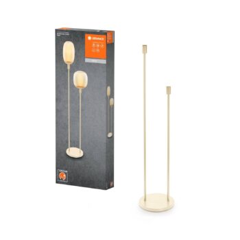 LEDVANCE stojacia lampa Decor Stick 2 svetlá, výška 146 cm, béžová