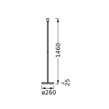 LEDVANCE stojacia lampa Decor Stick E27, výška 146 cm, béžová