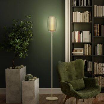 LEDVANCE stojacia lampa Decor Stick E27, výška 146 cm, béžová
