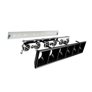 LI-EX Kancelárska LED závesná lampa Remote 250cm biela