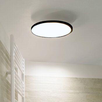 LIGHTME LED stropné svietidlo Aqua Ø 30,2 cm čierne