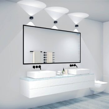 LOOM DESIGN Frey LED nástenné svietidlo IP65 2x6W čierne