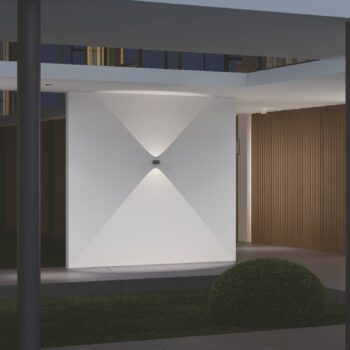 LOOM DESIGN Frey LED nástenné svietidlo IP65 2x6W čierne