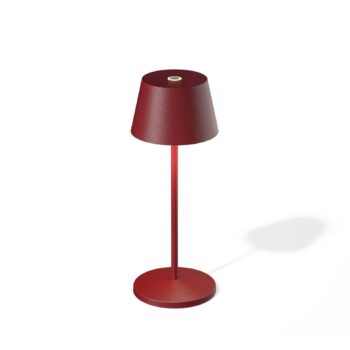 LOOM DESIGN LED dobíjacia terasová lampa Modi rubínovo červená 36 cm CCT