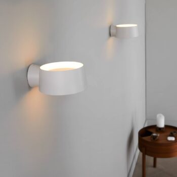 LOOM DESIGN LED nástenné svietidlo Cookie, biele, hliník, Ø 15 cm