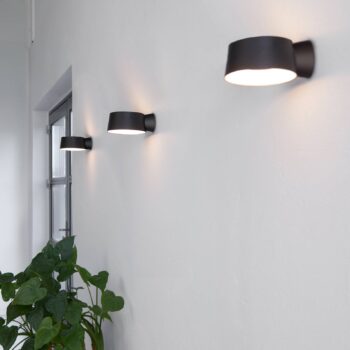 LOOM DESIGN LED nástenné svietidlo Cookie black aluminium Ø 15 cm