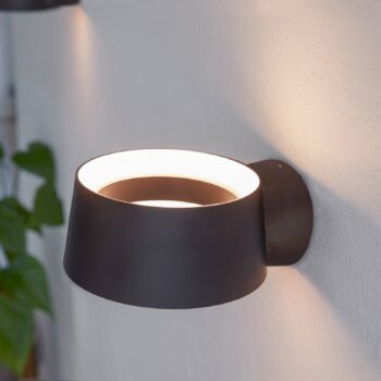 LOOM DESIGN LED nástenné svietidlo Cookie black aluminium Ø 15 cm