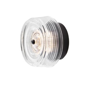 LOOM DESIGN LED nástenné svietidlo Glow, čierne/čierne Ø 16 cm akryl