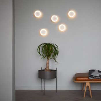 LOOM DESIGN LED stropné svietidlo Cookie, biely hliník Ø 15 cm
