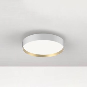 LOOM DESIGN LED stropné svietidlo Lucia, biela/zlatá farba Ø 35 cm