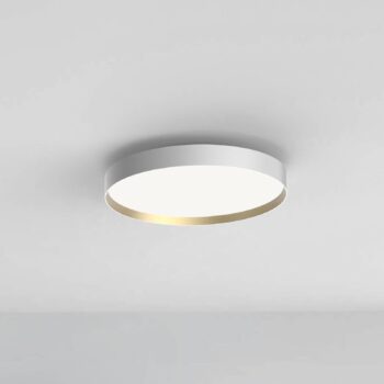 LOOM DESIGN LED stropné svietidlo Lucia, biela/zlatá farba Ø 45 cm