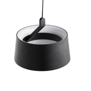 LOOM DESIGN LED závesná lampa Cookie, čierny hliník Ø 15 cm