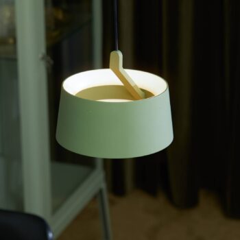 LOOM DESIGN LED závesné svetlo Cookie, zelené, hliník Ø 15 cm