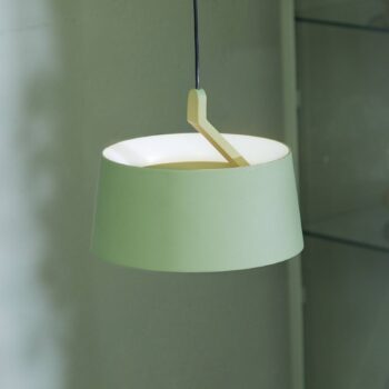 LOOM DESIGN LED závesné svetlo Cookie, zelené, hliník Ø 15 cm