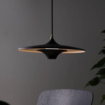 LOOM DESIGN LED závesné svetlo Moja, Ø 35 cm, čierna