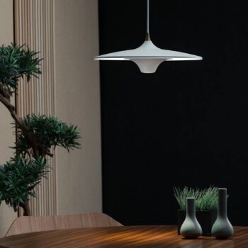 LOOM DESIGN LED závesné svetlo Moja, Ø 42 cm, biela