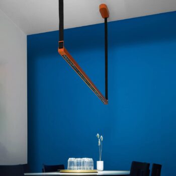 LOOM DESIGN LED závesné svietidlo Belto, oranžová