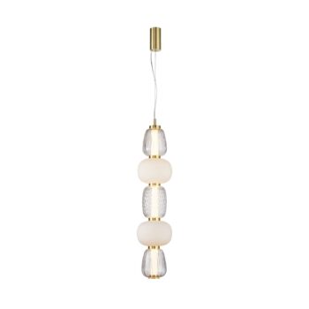 LOOM DESIGN LED závesné svietidlo Pearl 5 jantárové/zlaté sklo výška 78 cm