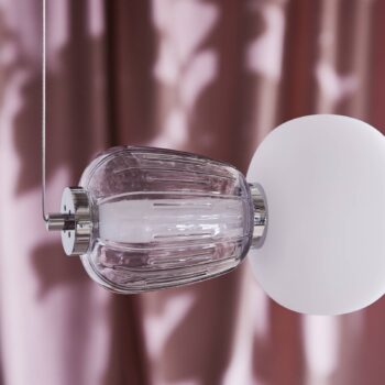 LOOM DESIGN LED závesné svietidlo Pearl 7, sivá/chróm, sklo, 110 cm
