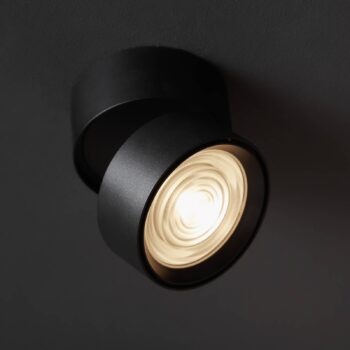 LOOM DESIGN Ray LED stropný bod Ø9,3cm 13W čierny