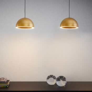 LOOM DESIGN Závesná LED lampa Curve hliníková farba zlatá Ø 14cm