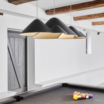 LOOM DESIGN Závesné svietidlo LED Panorama čierna/sivá plsť 106 cm