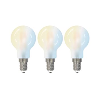 LUUMR Inteligentná LED žiarovka, sada 3 ks, E14, 4,2 W, matná, Tuya