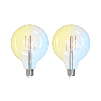 LUUMR Smart LED E27 G125 7W ZigBee Tuya Philips Hue sada 2