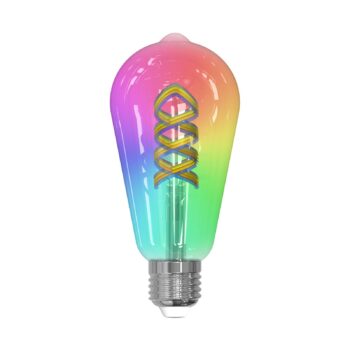 LUUMR Smart LED, E27, ST64, 4W, RGB, Tuya, WLAN, číra, CCT
