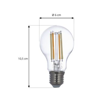 LUUMR Smart LED žiarovka číra E27 A60 7W Tuya WLAN CCT