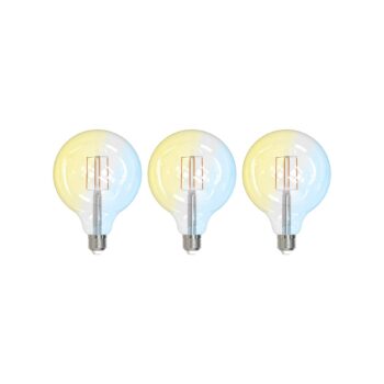 LUUMR Smart LED žiarovky sada 3 E27 G125 7W číre Tuya