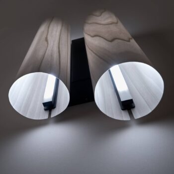 LZF Black Note Duplet nástenné svetlo čierna/sivá