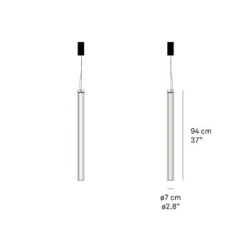 LZF Estela SV LED svietidlo, 90 cm, prírodný buk