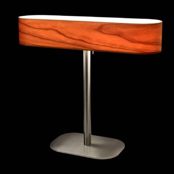 LZF I-Club stolová LED lampa, stmievač, čerešňa