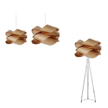 LZF Link stojaca lampa, čerešňa prírodná