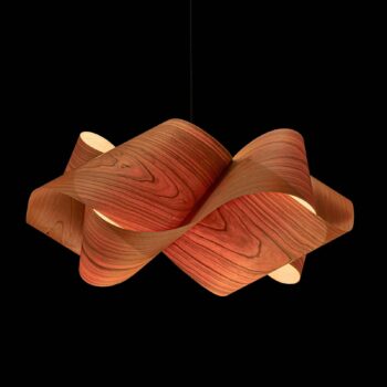 LZF Prívesok Swirl, kábel čierny Ø 54cm čerešňa