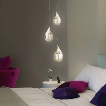 LZF Raindrop mini závesná lampa, slonovina